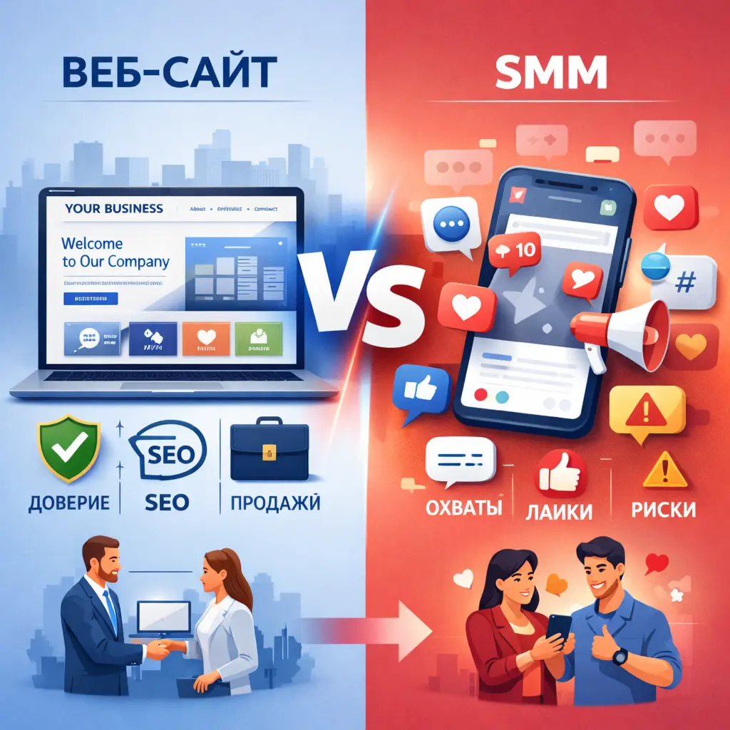 Сайт — это не SMM: почему бизнесу нужен веб-сайт